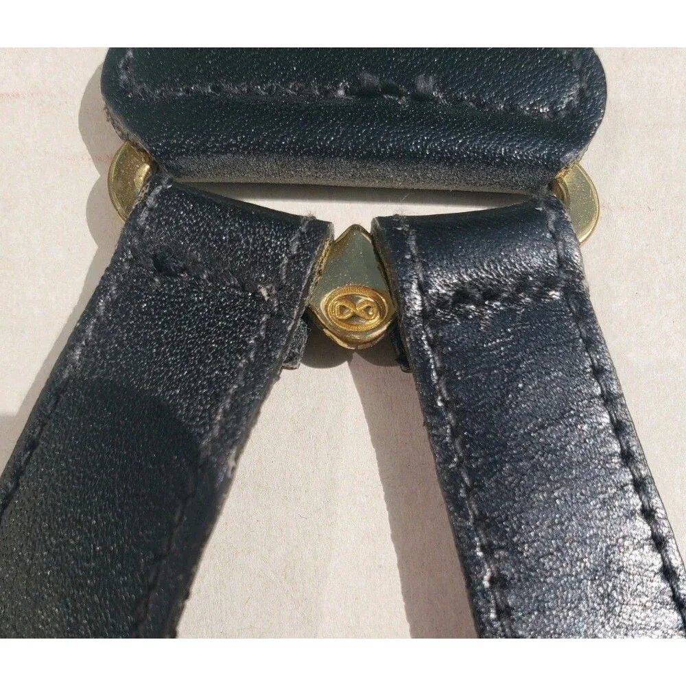 Trafalgar VG authentic black peacock urn feathers silk leather braces suspenders - Picture 8 of 16